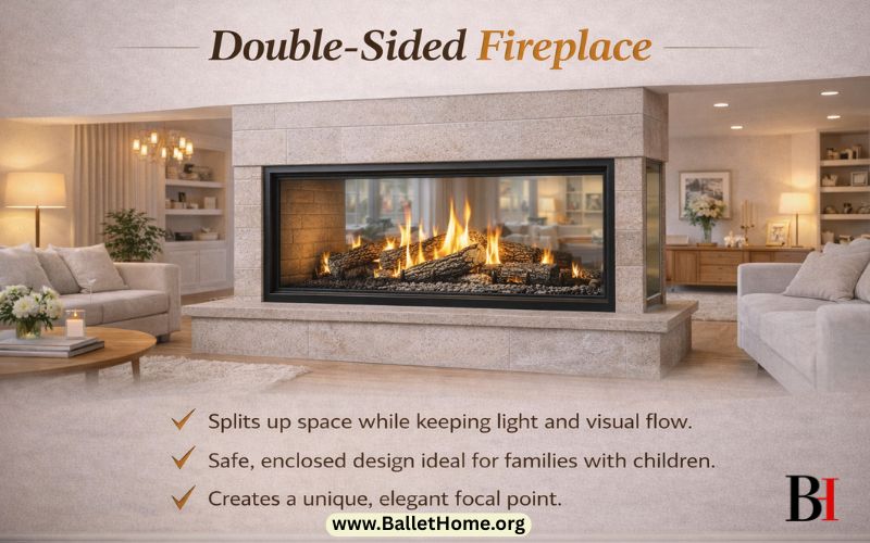 Double-Sided Fireplace