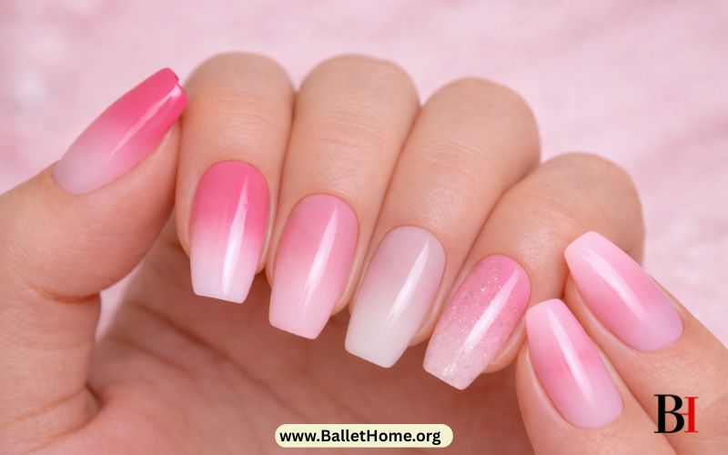 Pink Ombre Nails