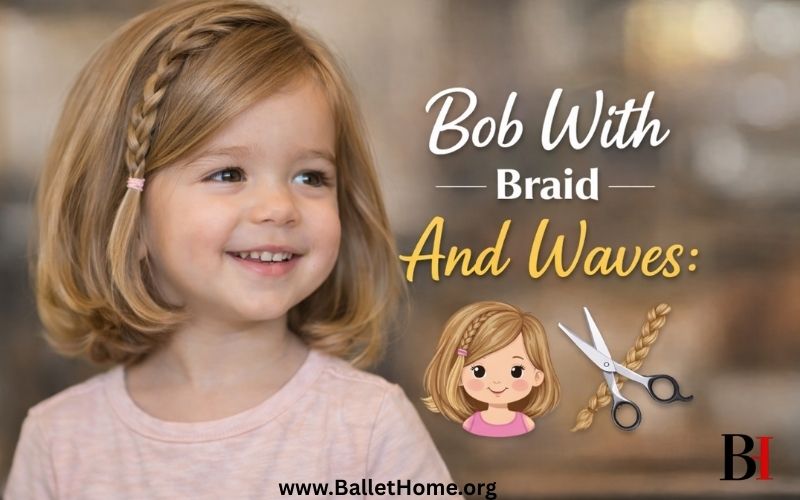 Bob With Braid And Waves Haircut for girl