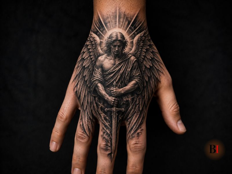 Angel Hand Tattoo
