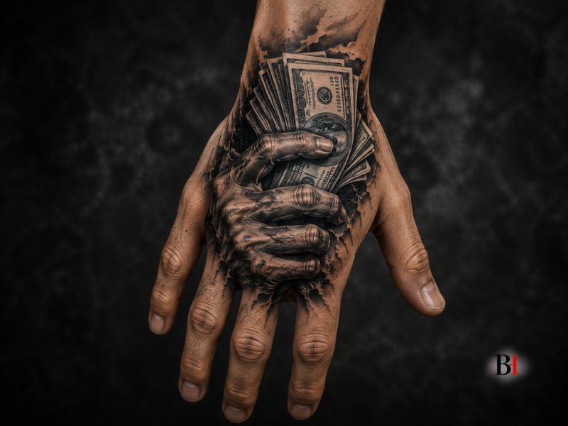 Money Hand Tattoo