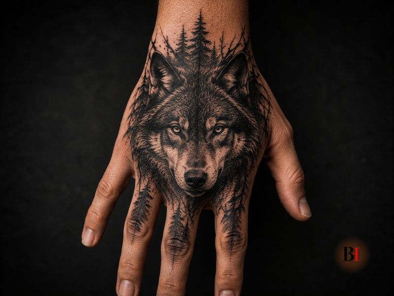 Wolf Hand Tattoo